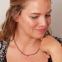 Ruby And 18 K Gold And Silver Beaded Short Necklace, thumbnail 3 of 12