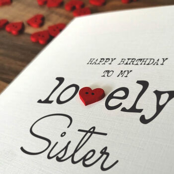 Personalised Birthday Card For Special Sister, Handmade Card, 4 of 4