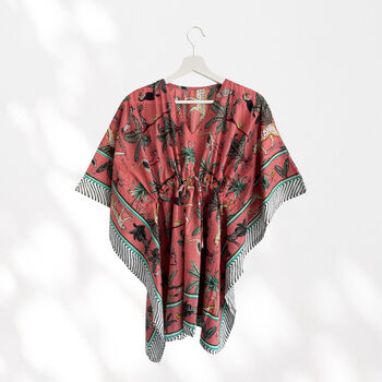 Leopard Jungle Print 100% Cotton Beach Kaftan, 7 of 7