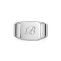 Octagonal Personalised Signet Ring 925 Solid Silver, thumbnail 5 of 6