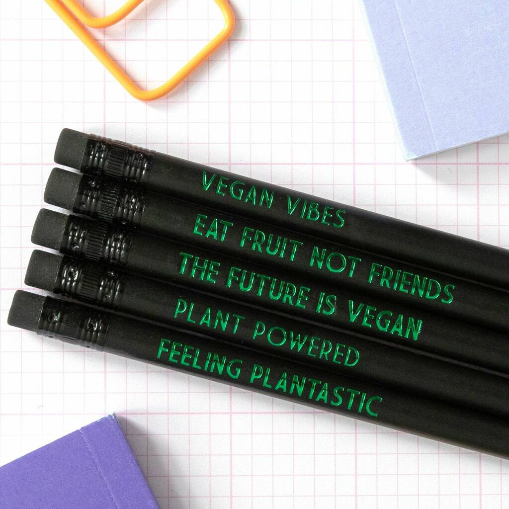 Vegan Pencil Set Feelin Plantastic By Bettie Confetti