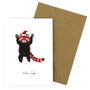 Christmas Standing Red Panda Greetings Card, thumbnail 2 of 6