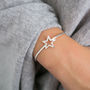 Simple Sterling Silver Heart Or Star Bangle, thumbnail 1 of 5