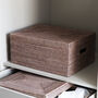 Marbury Taupe Rectangular Lidded Rattan Storage Basket, thumbnail 3 of 4