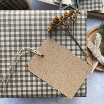 Gingham Paper Fibre Wrapping Paper, 4 of 12