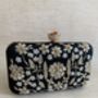 Black Handcrafted Raw Silk Clutch Bag, thumbnail 1 of 10