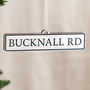 Personalised Street Sign Christmas Hanging Decoration, thumbnail 3 of 3