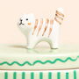 Green Oval Ceramic Cat Trinket Pot, thumbnail 4 of 6