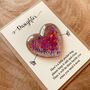 Daughter Auntie Family Pocket Hug Heart Gift Token, thumbnail 2 of 10
