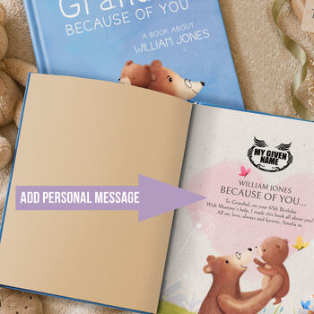 Personalised Grandad Book 'Because Of You', 2 of 12