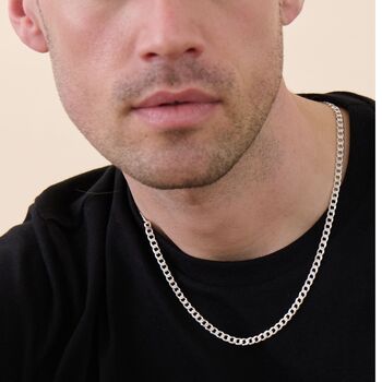 Sterling Silver Curb Chain Necklace Four.3mm 20 Inches, 2 of 5