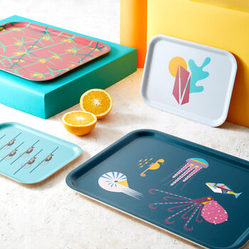 Splendid Sea Creatures Large Wooden Tea Tray, 2 of 6