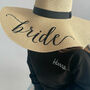 Bride Wide Brim Straw Sun Hat, thumbnail 4 of 5