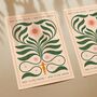 Rise Flow Grow, Floral Bohemian Sun Art Print, Botanical Yoga Poster, thumbnail 2 of 3