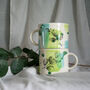 Blue Green Ceramic Mug Eucalyptus Leaf, thumbnail 3 of 3