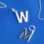 Sterling Silver Modern Font Initial Letter Charm, thumbnail 3 of 4