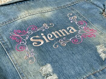 Personalised Embroidered Baby/Toddler Denim Jacket, 2 of 7