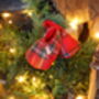Baby Tartan Christmas Slippers, Baby's 1st Christmas, thumbnail 2 of 8