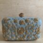 Sky Blue Handcrafted Rectangular Clutch Bag, thumbnail 5 of 10