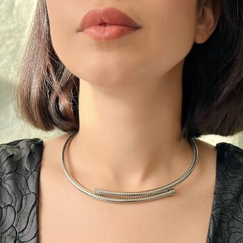 Gold Plated Spiral Sprung Choker Necklace, 2 of 6