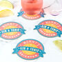 Personalised Set Of Vintage Style Cocktail Mats, thumbnail 2 of 3