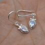 Rainbow Moonstone Teardrop Earrings: Silver Or Gold, thumbnail 1 of 9