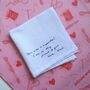 Hand Embroidered Personalised Remembrance Handkerchief, thumbnail 9 of 12