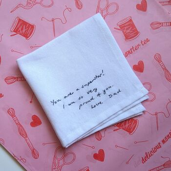 Hand Embroidered Personalised Remembrance Handkerchief, 9 of 12