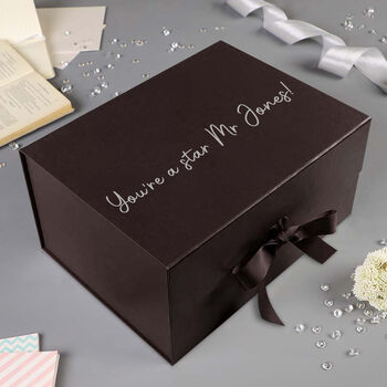 Personalised Midnight Black Gift Box, 2 of 5