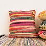 Rag Rug Rainbow Striped Cushion Cover And Inner, thumbnail 6 of 7