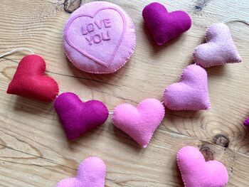 Customisable Valentines Day Heart Garland, 10 of 10