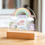 Personalised Unicorns And Rainbow Night Light For Children, thumbnail 2 of 7