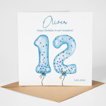 Personalised 12th Birthday Card, 5 of 5