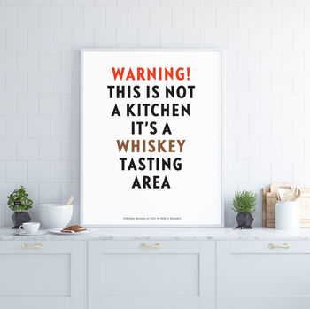 Personalised Not A Kitchen A Whisky Tasting Area Print, 3 of 4