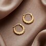 Creole 9ct Gold Croissant Hoop Earrings, thumbnail 1 of 5