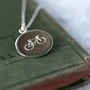 Engraved Personalised Bicycle Sterling Silver Necklace, thumbnail 3 of 12