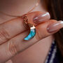 Labradorite Crystal Moon Necklace, thumbnail 4 of 12