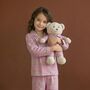 Perla Pyjama Set With Matching Teddy Bear Pink Set, thumbnail 1 of 3