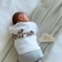 Personalised White Name Cardigan,Baby Gift, thumbnail 2 of 8