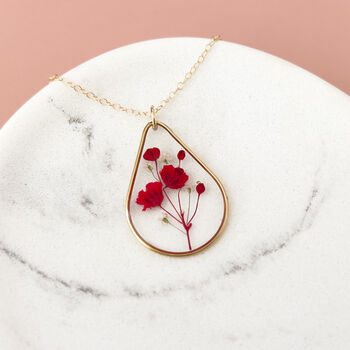Gold Filled Poppy Necklace, 2 of 6