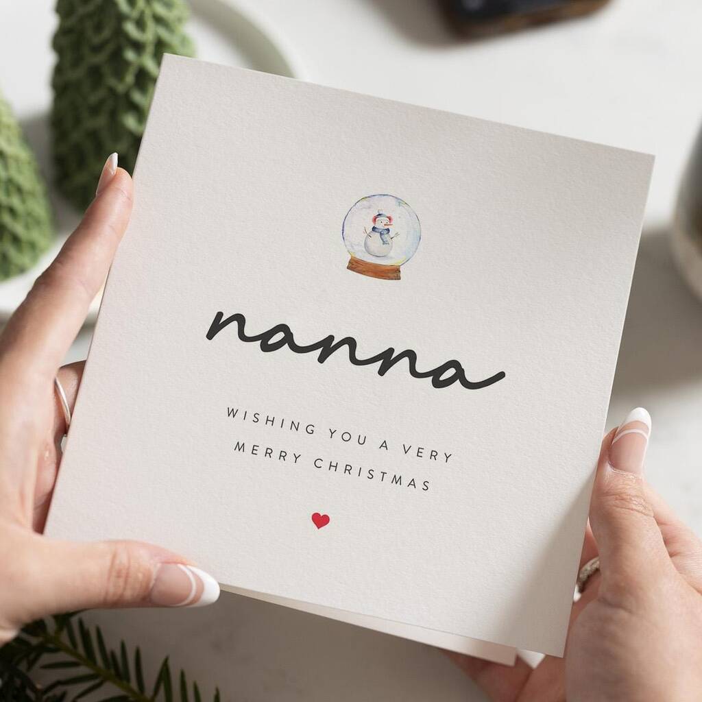 Personalised Nanna Christmas Card For Nana Nan Grandma, 1 of 7