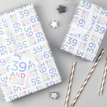 40th Birthday Wrapping Paper Set, 4 of 11
