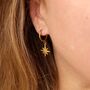 Gold Waterproof Christmas Star Earrings, thumbnail 1 of 4