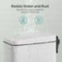 Slim Pedal Bathroom Bin With Soft Close Lid, thumbnail 4 of 7
