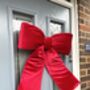 Red Velvet Door Bow, thumbnail 2 of 4