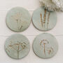 Green And Gold Wild Flower Coasters, thumbnail 7 of 10