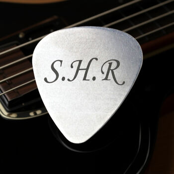 Personalised Initials Stainless Steel Plectrum Gift, 2 of 7