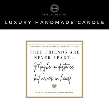 Friendship Gift True Friends Are Never Apart Candle, 5 of 8