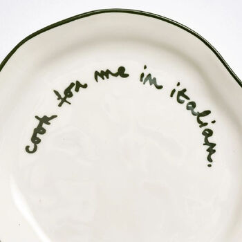 Cook For Me In Italian Statement Plate, 2 of 2
