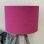 Ava Fuchsia Pink Velvet Double Sided Flower Lampshade, thumbnail 4 of 9